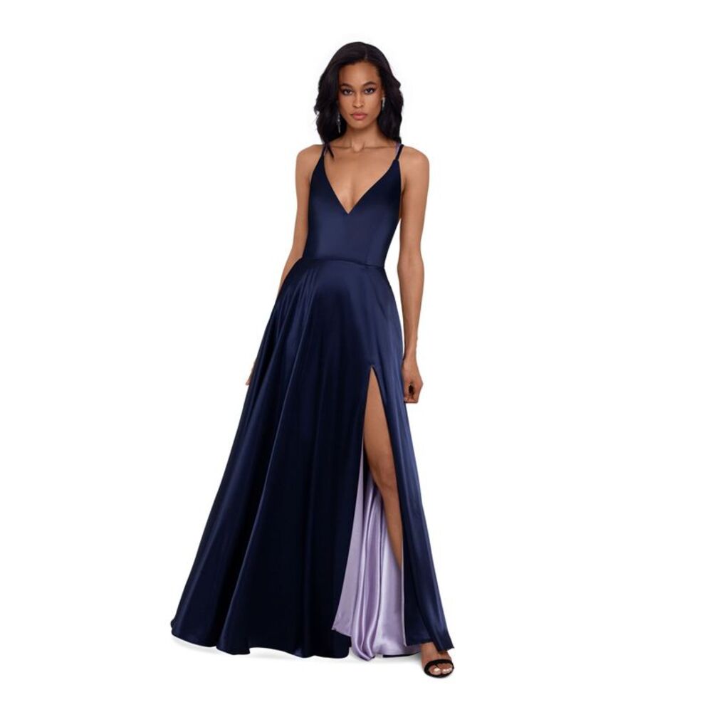 betsy and adam fit and flare dress Betsy & Adam Women's Floral Printed Halter Neck Fit and Flare Gown